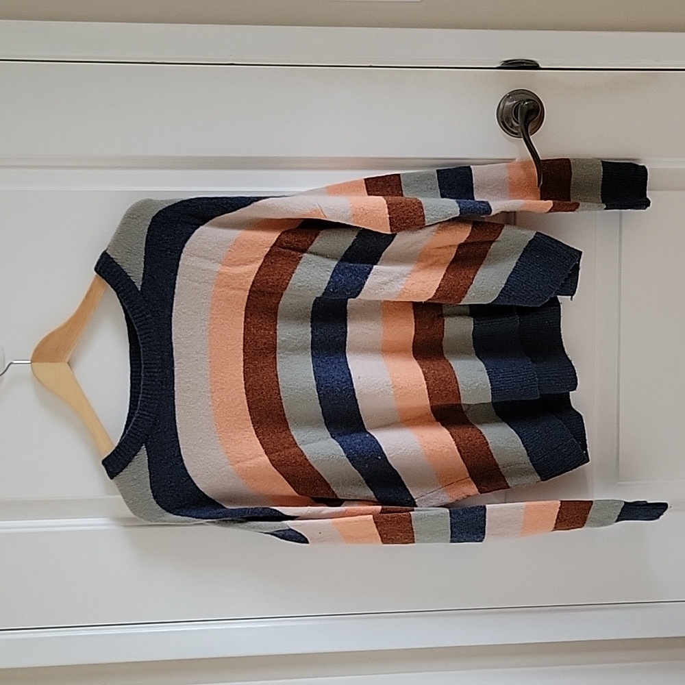 Madewell Multicolored Sweater in Elmwood Stripe Small